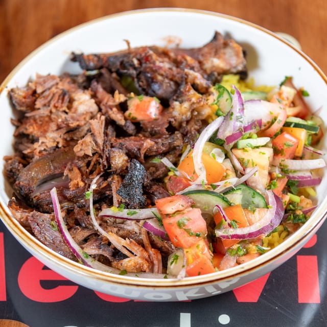 Chopped Lamb Bowl.