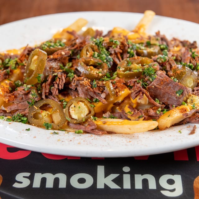 Chopped Beef Nacho Fries.