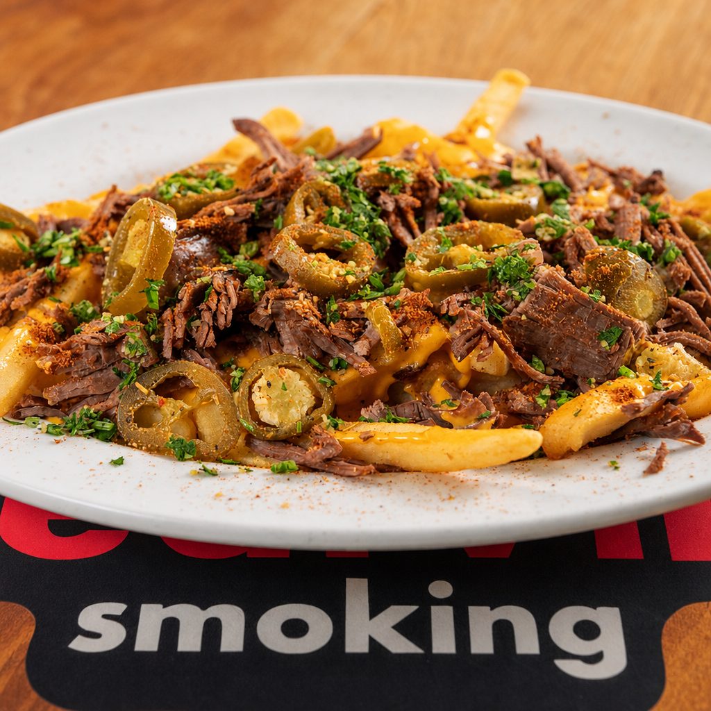 Chopped Beef Nacho Fries.